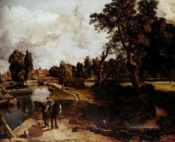  Constable Werke - Flatford Mühle Romantischen Landschaft John Constable Strom